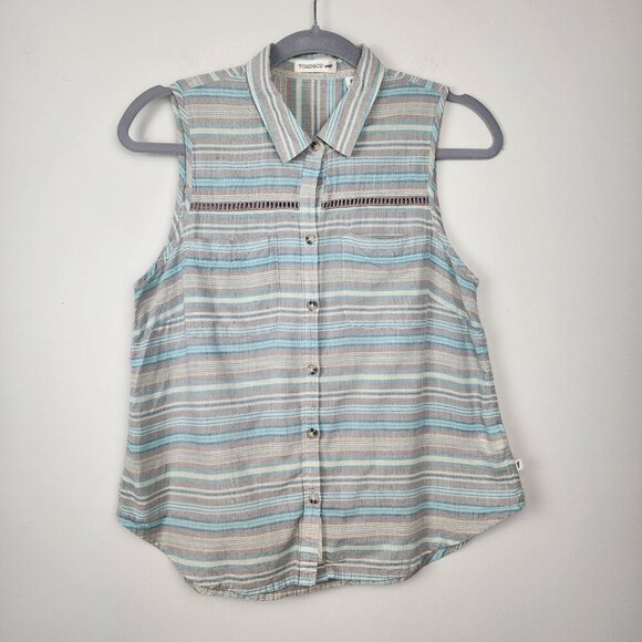Toad & Co sz S  women Airbrush sleeveless top deco shirt  lightweight - Picture 1 of 11
